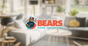 Bears Home Solutions logo on blurred living room