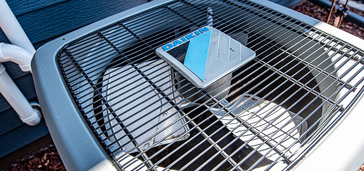 A top view of a Daikin air conditioning unit