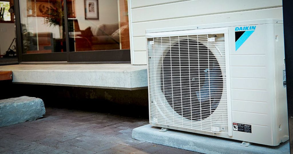 A Daikin FIT system installed outside a home