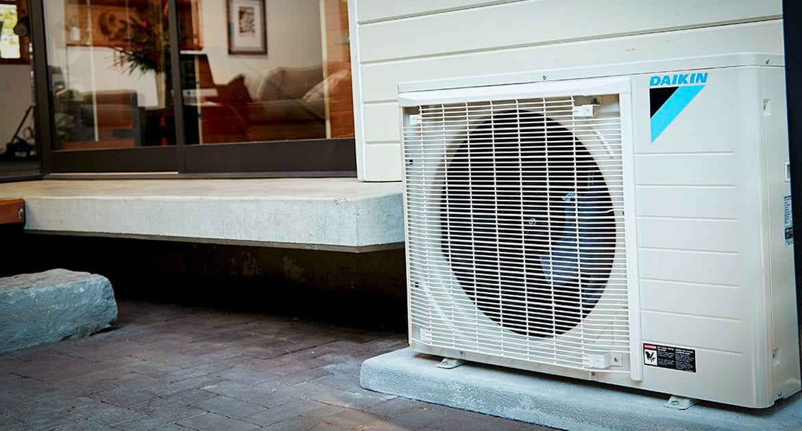 A Daikin FIT system installed outside a home 