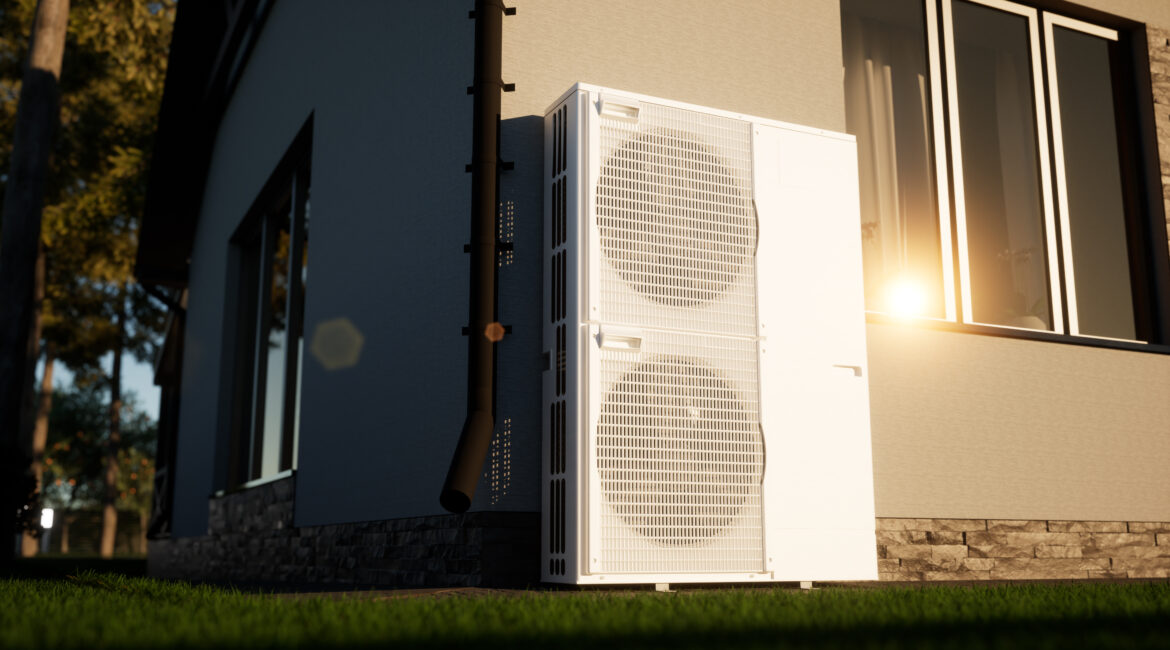 Heat pump of air water technology for the home